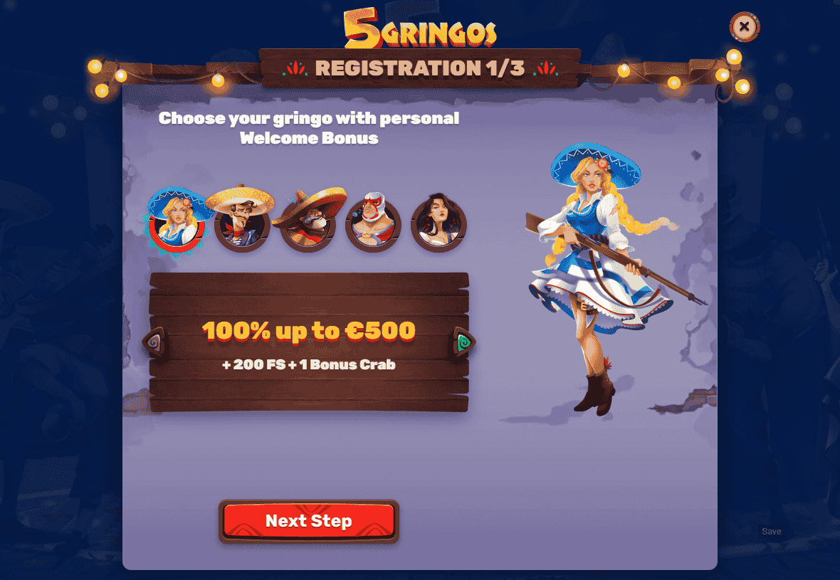 5Gringos bonus powitalny